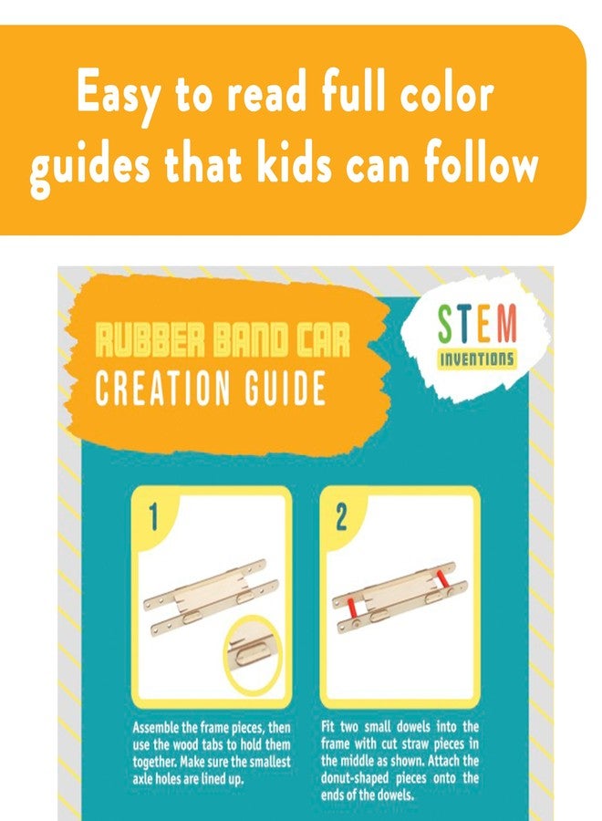 STEM Inventions STEM Kit - 3 DIY Car Projects Powered by Rubber Bands, a Solar Cell, and a Mousetrap - STEM Kits for Kids Ages 8-14 - Educational DIY Kit for Classroom, Homeschool, Science Projects, or Gifts - Image 5